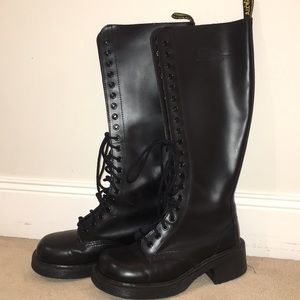 Dr. Martens knee high lace up boots